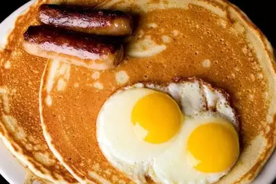 hearty pancake breakfast