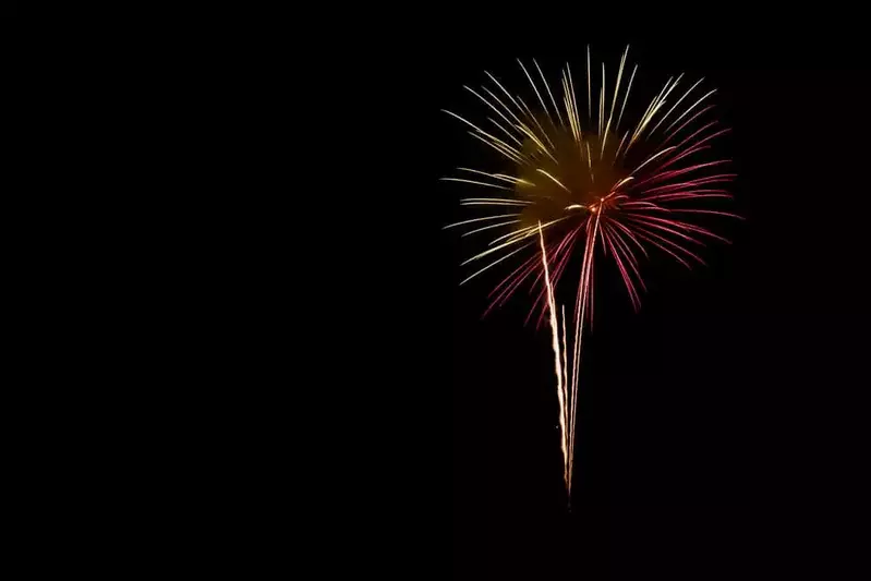 fireworks over Gatlinburg in the Smoky Mountains