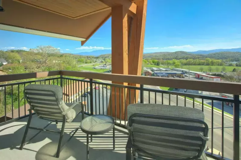 private balcony at Cherokee Lodge Condos